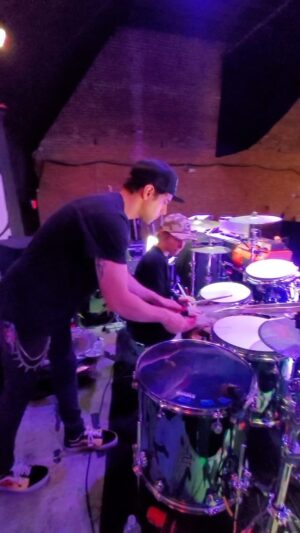 Recker Eans Instagram - #tbt hanging with @ayy_itsalex on his tour with @john5official getting some lesson time in. Thank you so much to my amazing drum instructor @ettibowen for linking this up! Learned a ton and had a blast! 
-
Always Keep Learning 🤘@niletheater 
-
#drums #learn #livemusic