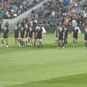 Reign Edwards Instagram - I WENT TO MY FIRST RUGBY GAME AHHHHHHHHH!!!!! AND I SAW MY FIRST HAKA!!!!!!!!!!!! IM OVER THE MOOOOOOON😝😝🤪🤪🤪🤪 Fun fact: im OBSESSED with rugby and it all started whilst filming @thewildsonprime season 1 in NZ. Even tho they aren’t the only team i support, The @allblacks will ALWAYS have a special place in my heart for starting my love of the game🖤🤍🖤🤍 oh yeah…they won btw😏 also also…the screams were indeed me 😂
#rugby #fijivsallblacks #snapdragonstadium #sandiego