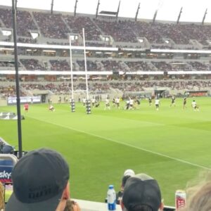 Reign Edwards Instagram - I WENT TO MY FIRST RUGBY GAME AHHHHHHHHH!!!!! AND I SAW MY FIRST HAKA!!!!!!!!!!!! IM OVER THE MOOOOOOON😝😝🤪🤪🤪🤪 Fun fact: im OBSESSED with rugby and it all started whilst filming @thewildsonprime season 1 in NZ. Even tho they aren’t the only team i support, The @allblacks will ALWAYS have a special place in my heart for starting my love of the game🖤🤍🖤🤍 oh yeah…they won btw😏 also also…the screams were indeed me 😂
#rugby #fijivsallblacks #snapdragonstadium #sandiego