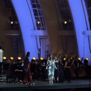 Renée Elise Goldsberry Instagram - The night I opened for the glorious @SaraBareilles at the @HollywoodBowl! If I wasn’t singing, I was crying. Because love was overflowing… my heart was exploding… And the MUSIC was magic! I’ll never forget it! After being a part of such an incredible show, I’m more ready than ever to release the new music I’ve been working on. #AlbumMode 😉 Thank you to my sweet friend Sara for giving me that slot. And for giving us all a dream and a master class! GO. SEE. HER. SYMPHONY. SHOW. Fight your way into that concert. She is life-changing.