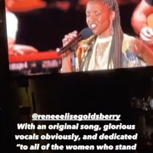 Renée Elise Goldsberry Instagram - The night I opened for the glorious @SaraBareilles at the @HollywoodBowl! If I wasn’t singing, I was crying. Because love was overflowing… my heart was exploding… And the MUSIC was magic! I’ll never forget it! After being a part of such an incredible show, I’m more ready than ever to release the new music I’ve been working on. #AlbumMode 😉 Thank you to my sweet friend Sara for giving me that slot. And for giving us all a dream and a master class! GO. SEE. HER. SYMPHONY. SHOW. Fight your way into that concert. She is life-changing.
