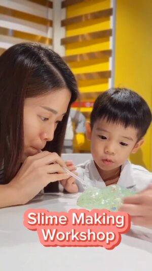 Reuben Kang Instagram - Slime making workshop in Taiwan. Definitely one of his favourite activity here and he asked if he could make it again.