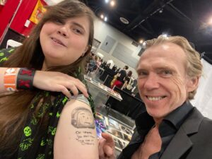Richard Brake Instagram - A Darius and Doomhead tattoo here at @creepiecon today. #vespermovie #rz31