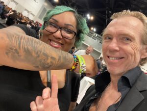 Richard Brake Instagram - A Darius and Doomhead tattoo here at @creepiecon today. #vespermovie #rz31