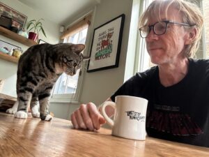 Richard Brake Instagram - Morning coffee with the cat. #thelaststopinyumacounty #3fromhell