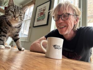 Richard Brake Instagram - Morning coffee with the cat. #thelaststopinyumacounty #3fromhell