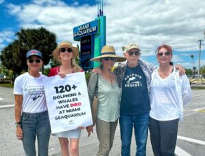 Richard O'Barry Instagram - Special to The Islander News, Key Biscayne, Florida by Bill Durham: On April 14, Dolphin Project founder Ric O’Barry led a peaceful demonstration outside the Miami Seaquarium, calling on Miami-Dade County to follow through on its decision to terminate the Seaquarium’s lease. A one-time dolphin trainer at the Seaquarium, O’Barry has dedicated the last 54 years to campaigning to end dolphin and whale captivity. Sunday’s demonstration was attended by over 200 people, some of whom traveled hundreds of miles to stand with O’Barry and  DolphinProject.com