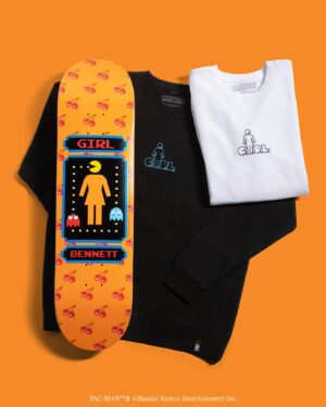 Rick Howard Instagram - WAKA WAKA 🕹️ Introducing the @officialpacman x #GirlSkateboards collection. Now available at skate shops and Crailtap.com, shipping worldwide. 📲

#GirlSkateboardsxPACMAN