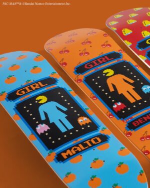 Rick Howard Instagram - WAKA WAKA 🕹️ Introducing the @officialpacman x #GirlSkateboards collection. Now available at skate shops and Crailtap.com, shipping worldwide. 📲

#GirlSkateboardsxPACMAN