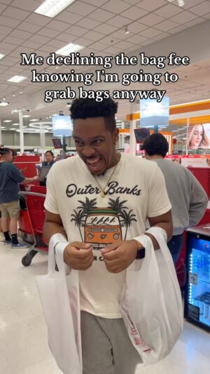 Rickey Brown Instagram - I refuse to pay 10 cents for a bag! I pay taxes, I’m not paying for bags😫 Is this considered stealing?🤔🤣 #comedy #comedyvideos #comedyreels #comedyskits #skits #funnyvideos #funny #funnyskits #funnyreels #waterchallenge