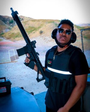 Rickey Brown Instagram - It started out as a hobby. Now...IT’S A MOVEMENT!!✊🏾🙌🏾💪🏾 I started  B.A.R.C @blackactorrifleclub to help educate black people on how to acquire a gun legally and how to safely operate and be accurate with one. Since @blackactorrifleclub conception  we have helped about 10 people take their test and obtain their permit (Fsc card) and half of them have already purchased their first gun! We took over the gun range yesterday! 25 strong!😳 And we’re just getting started!✊🏾Follow @blackactorrifleclub for more updates! 📸by: @hellyeaproductions 
•
•
•
#guns#actors#actor#gun#gunrange#shooting#shootingguns#blackarmed#black#ar15#ar10#glock #bulletproofvest