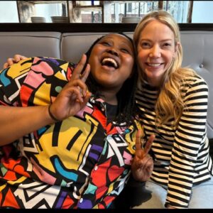 Riki Lindhome Instagram - My wonderful Wednesday co-stars came to Scotland and saw my show. I’m so grateful and happy. Full heart, two snaps 🖤🖤🖤