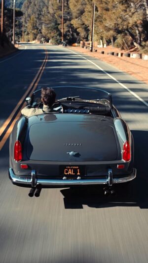 Riley Harper Instagram - I had the chance to take this beauty for a spin through the California mountains last week. This may be the most important 250 GT SWB California Spider out there. The very first one built, showcased by Ferrari at the 1960 Geneva Motor Show, and equipped with a competition-spec engine, covered headlights, and a factory removable hardtop. It will be auctioned off next week at Monterey Car week and should fetch 16-18 million.