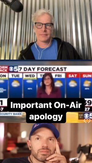 Rob Huebel Instagram - Important On-Air local news apology.