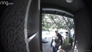 Rob Huebel Instagram - My neighbor is blackmailing me that she will post this video of me talking to her Ring cam so I am posting it preemptively and if she continues to fly her drone over my pool to try and film down my bathing suit I will see her in court.