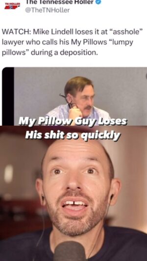 Rob Huebel Instagram - I want to watch this video of Mike Lindell losing his shit on loop. This is 100% what not to do at a deposition!!