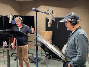 Rob Huebel Instagram - Always a blast recording @bobsburgersfox, especially with comedy kings @johnmichaelhiggins and @davidwain. Special thanks to Dark Overlord @lorenbouchardburger in the BG.