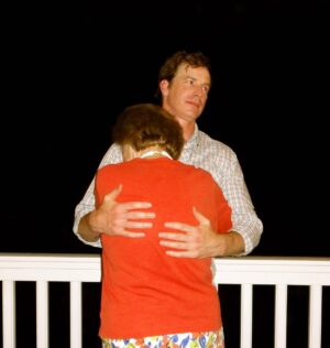 Rob Huebel Instagram - Lost my Mama 5 years ago today. Feels like yesterday. This pic was way back and she was kinda fake-crying about my leaving Pawleys Island SC to go back to NYC. I was rolling my eyes. Wish I hadn’t. And I wish more than anything she knew my daughter. She would go nuts for her. I can still remember exactly how this hug felt. Believe me when I tell you they are numbered. Hug your Mama. 💜💜