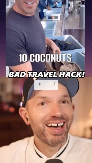 Rob Huebel Instagram - How do you travel with your coconuts?! #travelhack