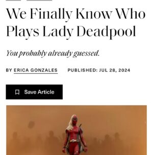 Rob Liefeld Instagram - Feeling Fuzzy over all the Buzzy-Buzzy. Ever since @blakelively revealed Lady Deadpool secrets, my alerts can’t stop going crazy! If you have any doubt as to who not only MOVES the needle but absolutely OWNS THE NEEDLE, make no doubt it is Ms. Lively in an absolute landslide! Actress, Fashion Icon and Entrepreneur Supreme, I’d say this target hit its mark, bullseye! Who knew???