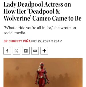 Rob Liefeld Instagram - Feeling Fuzzy over all the Buzzy-Buzzy. Ever since @blakelively revealed Lady Deadpool secrets, my alerts can’t stop going crazy! If you have any doubt as to who not only MOVES the needle but absolutely OWNS THE NEEDLE, make no doubt it is Ms. Lively in an absolute landslide! Actress, Fashion Icon and Entrepreneur Supreme, I’d say this target hit its mark, bullseye! Who knew???