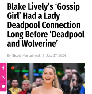 Rob Liefeld Instagram - Feeling Fuzzy over all the Buzzy-Buzzy. Ever since @blakelively revealed Lady Deadpool secrets, my alerts can’t stop going crazy! If you have any doubt as to who not only MOVES the needle but absolutely OWNS THE NEEDLE, make no doubt it is Ms. Lively in an absolute landslide! Actress, Fashion Icon and Entrepreneur Supreme, I’d say this target hit its mark, bullseye! Who knew???