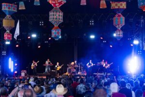 Robert Fripp Instagram - Toyah & Robert, and Fab Band, and Wonderful Audience at Field Of Avalon - Glastonbury! Join the T&R's summer Rock Party! (dates & tickets link in bio)
Photos courtesy of @markpickthall