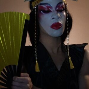 Robin Fierce Instagram - #avatarkyoshi is one of my favorite avatars from the @avatarthelastairbender franchise! I just finished the books and I love her even more.

Headpiece & Top by me ☺️.

In the video you’ll see I’m a little shinier than the pictures. I tried the @patmcgrathreal porcelain doll techniques. It was actually really cool.

Makeup Breakdown: 

Foundation: @juviasplace - I am magic 
White base: @kimchichicbeauty - The Most concealer, white
Cream Eyeshade: @aboutfacebeauty - Matte Fluid Eye,  scream of consciousness
Eyeshadow: @blendbunnycosmetics - Surge & The Blends
Highlight: @kimchichicbeauty - pearl gone wild

#avatar #avatarthelastairbender #cosplay #makeup #dragqueen #weeb #nerd