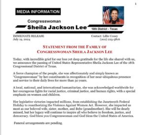 Roland S. Martin Instagram - BREAKING NEWS: Congresswoman Sheila Jackson Lee has passed away.