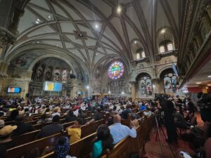 Roland S. Martin Instagram - It is a packed house at New Mount Pilgrim Church on the West Side of Chicago for this rally for #SonyaMassey, the Black woman gunned down by a white Illinois deputy sheriff. We are carrying it live on the @blackstarnetwork. Go to Youtube.com/RolandSMartin or the BSN app. #BlackOwnedMediaMatters