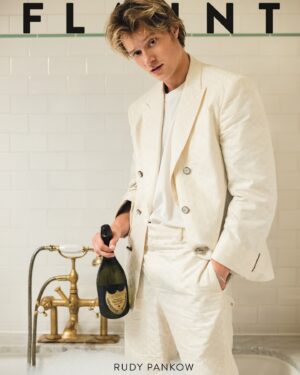 Rudy Pankow Instagram - 🥂 @flauntmagazine

Credits:
@FlauntMagazine
Photographed by: @michaelmuller7
Styled by: @johntanstyling
Written by: @eloisadefarias
Grooming: @jessica_o_ 
@louisvuitton @domperignonofficial