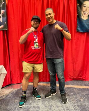 Russell Curry Instagram - My @rangerstopandpop 2024 wrap up! 

Thank you to all of the fans and the amazing organizers for making my first Ranger Convention such an incredible time! 

Thank you to all my castmates and other fellow Rangers for being so gracious, kind and ready for some shenanigans! The Power Rangers family really is a FAMILY 🙏🏼

And last but certainly not least, thank you to @trippin_over_toys aka Tyler aka the best volunteer right hand man I could've asked for! He went absolutely above and beyond in making sure things went as smoothly as possible for myself and everyone who came to our booth. AND he even took all these dope candid pics so I could have even more memories of my first con 🙌🏼

If you're into collectibles, especially action figures, give his page a follow. Tons of great stuff on there! 

I can't wait for the next one! See you all soon 😉

PS Tyler didn't ask me to shout him out, he's just an awesome dude and deserves the love!