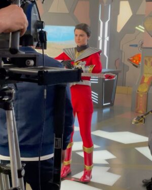 Russell Curry Instagram - It’s an unbelievable honor to get to pass the “Red Torch” to the first full-season female Red Ranger in @powerrangers history!

And the fact that that person happens to be my bestie @hunterdeno makes it even more special!

I remember before we even had confirmation that Cosmic Fury was really going to happen, Hunter and I had conversations about how SOMEONE needs to be Red now after my color change. And I thought it should be her 💪🏼 I couldn’t be more happy that my prediction came true!

Here’s a clip from Episode 4, where Zayto reacts to Amelia’s new color as well as some BTS of the day that we shot the scene her becoming the Red Ranger in Episode 3! I wasn’t called to set that day, but I HAD to be there to witness history and to support my girl!

Proud of you always, HD 🫶🏼 ilysm!!
💖❤️🩶