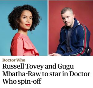 Russell T Davies Instagram - The War Between the Land and the Sea, starring Russell Tovey and Gugu Mbatha-Raw, plus, from the Whoniverse, Jemma Redgrave as Kate Lethbridge-Stewart and Alexander Devrient as Colonel Christofer Ibrahim. Written by me & Pete McTighe, directed by Dylan Holmes Williams, produced by Edo Ferretti. Casting by the best in the land, @andypryorcasting. A five-part story. When the people that live beneath the oceans wake up and discover what we’ve done to the seas, the battle begins! So excited by this one. Filming starts next month. Here we go! ♥️ A Bad Wolf production @bad_wolf_tv for @bbcone and @disneyplus 🐠💥💀