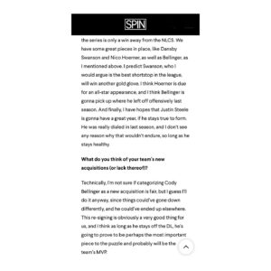 Ryan Carnes Instagram - LOVECOLOR x Sports 

Honored to share our @spinmag debut. Talkin baseball and the Cubs in 2024 ⚾️🫀