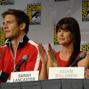 Ryan McPartlin Instagram - Who remembers when @sarahmlancaster thought it was SO AWESOME that I showed up to Hall H at Comiccon in RED without knowing she was wearing RED??? 😂😂😂

What do you think was her inner monologue? 🤔 

#chuck #awesomes #comiccon