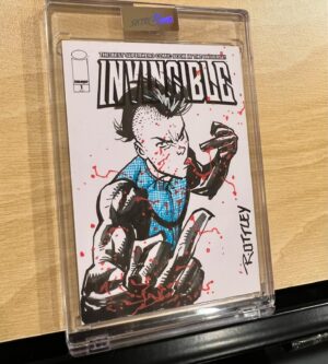 Ryan Ottley Instagram - Hey! For those that caught a portion of my insta live a little bit ago, sorry! Connection was poor I guess. I’ll try again some other time. Here’s what I was playing with, Mohawk Mark on our new slab sketch cards!