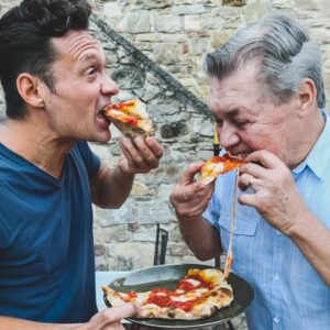 Ryan Seacrest Instagram - This might be even better than a burger for the table. Happy birthday to one of my favorite people to share a slice with. Love you, Dad