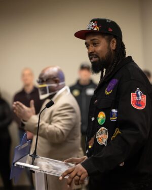 S. Dilla Thomas Instagram - Honored to have been asked to say a few words about the greatest city on earth on the occasion of Chicago’s 187th birthday!!! Shout out the Mayor for having me. Shout out Eli’s for the biggest cheese cake that I have ever seen 😂😂😂..