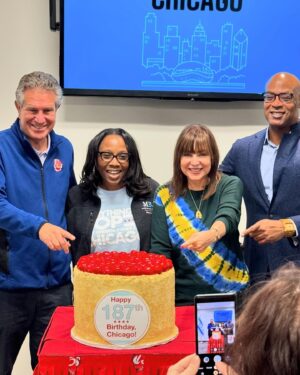 S. Dilla Thomas Instagram - Honored to have been asked to say a few words about the greatest city on earth on the occasion of Chicago’s 187th birthday!!! Shout out the Mayor for having me. Shout out Eli’s for the biggest cheese cake that I have ever seen 😂😂😂..