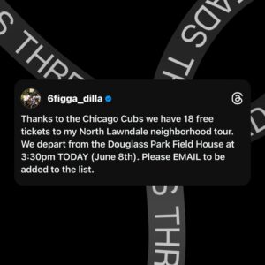 S. Dilla Thomas Instagram - Please email me to be added to the list. We leave at 3:30pm from the Douglass Park Field house