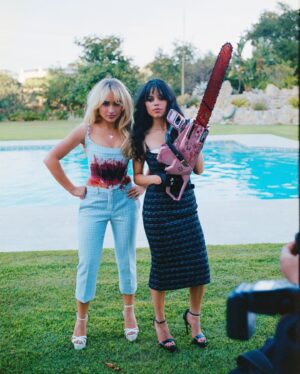 Sabrina Carpenter Instagram - bts from taste

literally a dream cast and crew :) so grateful to Dave, Jenna, Rohan, Scott, Styling, Hair/ Mu, VFX, Editing, Stunts, Props, Production team, My team, and the label, for everyone’s trust, commitment, and hard work. one of my favorite videos to date! 💋🥹
