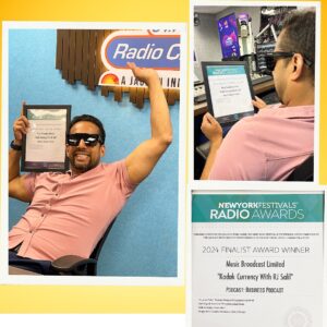 Salil Acharya Instagram - Some awards are sweeter than the others .. not many thought that #financetalk would work on #radio 4 years ago … 6 awards later .. being recognised at @nyfradioawards .. the most prestigious award show for radio makes me smile .. coz we won #kadakkurrency … my baby wins another .. woohooo