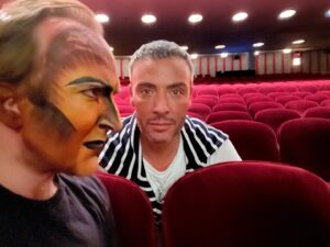 Salvatore Antonio Instagram - Scar brothers. 
.
Such a wonderful experience to finally see @thelionking  on Broadway. Got to hang with the incredible and generous @carlile1 and chat about the role. What a brilliant performance— so moving and inspiring. Thanks to everyone in the company for welcoming me so warmly. Can’t wait to try my roar 🦁