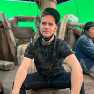 Samba Schutte Instagram - Today’s Crew Shoutout: the genius @dvidjenkins aka our father and creator🏴‍☠️ What to say about the man who gave us this epic show, redefined the pirate genre, broke records, made history and created a classic for all times☠️ It was such a joy watching him get excited for every little aspect of his show coming to life, while looking cool all along⚔️ I love you brother and I’m eternally grateful🫡❤️ 
#OurFlagMeansDeath #ofmd #ofmdseason2 #bts