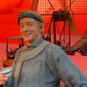 Samba Schutte Instagram - Crew Shoutout part 2: the first time I met @rhysiedarby at rehearsals he said hi and I said “I LOVE YOU”☠️ Never walked it back since. He worked so hard this season but always looked cool, always improvised effortlessly as Stede⚔️ That red suit WAS cursed- triggered the fire alarm as soon as he stepped on stage❤️‍🔥 And that mermaid tail was really heavy, but look how graceful!🏴‍☠️🧜‍♂️ 
#OurFlagMeansDeath #ofmd #ofmdseason2 #bts