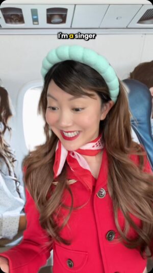 Sandra Kwon Instagram - When u have a GenZ flight attendant 💅🏽