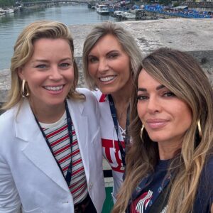 Sandy Yawn Instagram - Everyday is a gift, having new experiences, meeting new people, working along side those you respect , and reuniting with good friends…but in it all, I have a love to walk by my side through it all @leahraeofficial #paris2024 #olympics2024