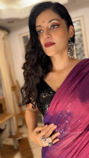 Sangeeta Krishnasamy Instagram - Had a wonderful time at #indianight organised by @miffest_mgga & the Malaysian Indian High Commission, with @suhasinihasan as President of the Jury Council! Looking forward to industry collaboration & co production with India ❤️ #miffest2024 

Make up & styling @brriyanjohn 
Gorgeous Saree by @cottonstories3
