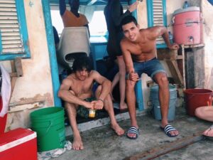 Santiago Segura Instagram - We both threw up right before taking this photo. Sea sick in the Dominican Republic circa summer 2015 #TBT.
